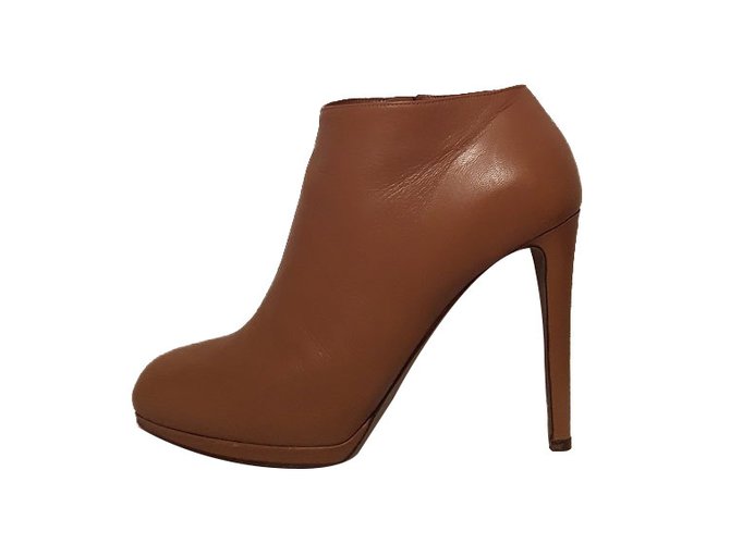 Sergio Rossi Boots Caramel Leather  ref.87272