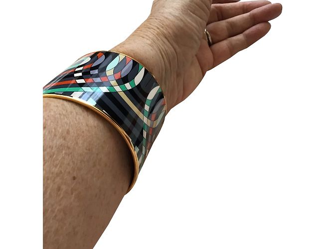 Hermès anel de esmalte extra grande Multicor