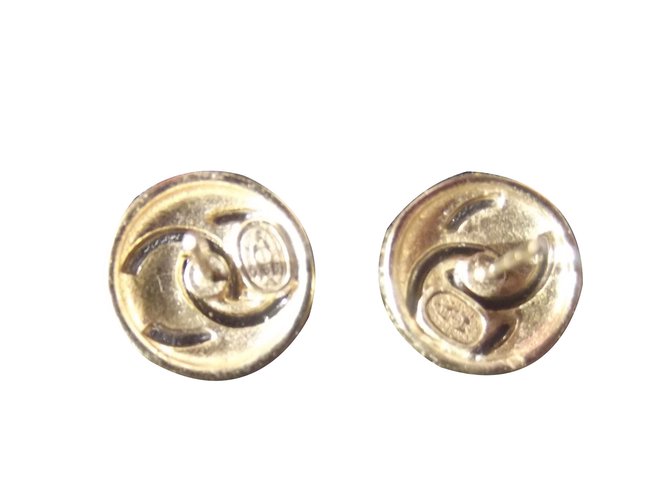 Chanel Brincos Dourado Metal  ref.87309
