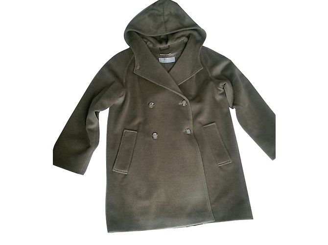 Max Mara Peacoat Short Wool Coat Beige