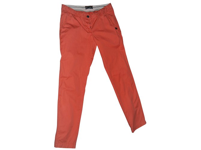 Maison Scotch Pants, leggings Pink Coral Cotton  ref.87356