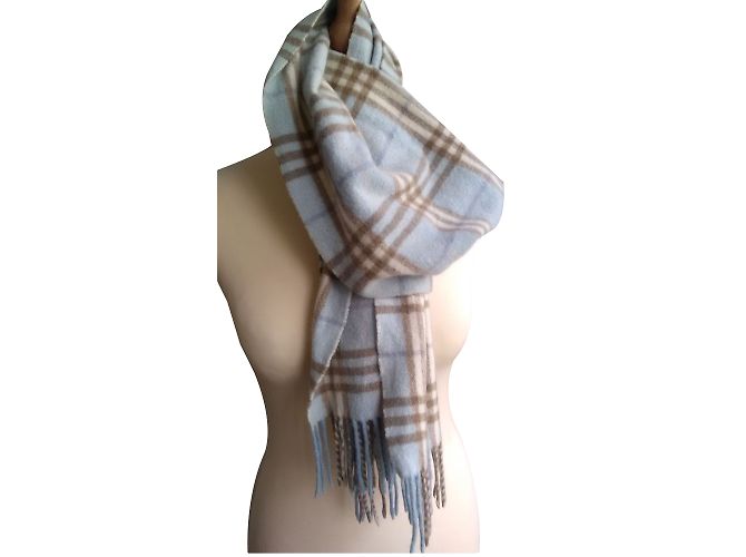 Burberry sciarpe Blu chiaro Cachemire Lana