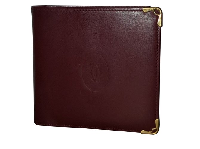 Cartier Wallets Red Leather  ref.87403