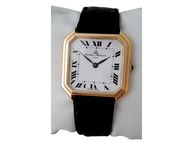 Baume & Mercier Mechanische Uhren Weiß Gelbes Gold  ref.87405