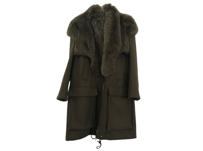 Givenchy Coat Khaki Wool Joli Closet