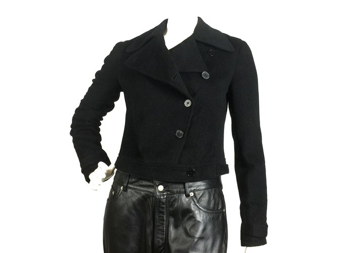 Ralph Lauren Black wool biker jacket  ref.87481
