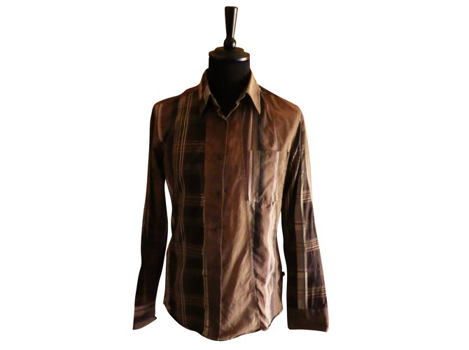 Kenzo shirt Brown Cotton  ref.87496
