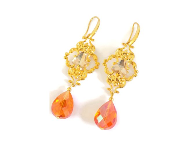 Autre Marque Earrings.gold-plated ears Golden Metal  ref.87501
