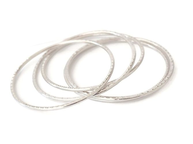 Autre Marque Set di 5 braccialetti braccialetti placcati argento