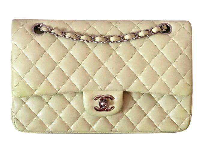 Chanel TIMELESS Light green Leather  ref.87526