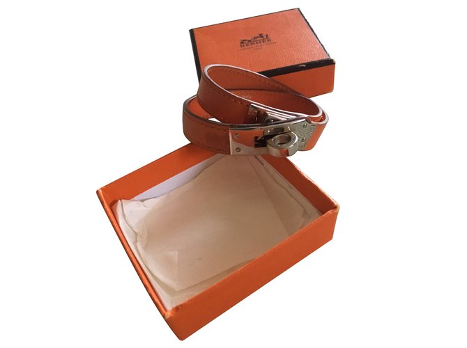 Hermès Kelly Orange Leather  ref.87549