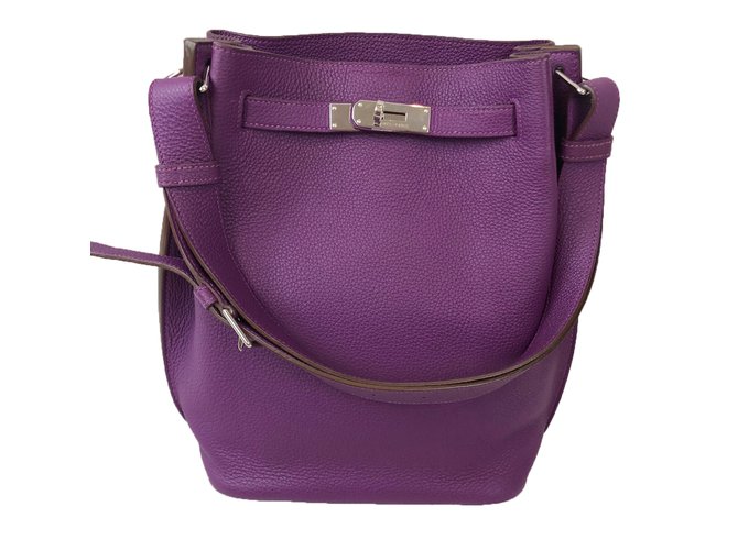 Hermès So Kelly Purple Leather  ref.87564