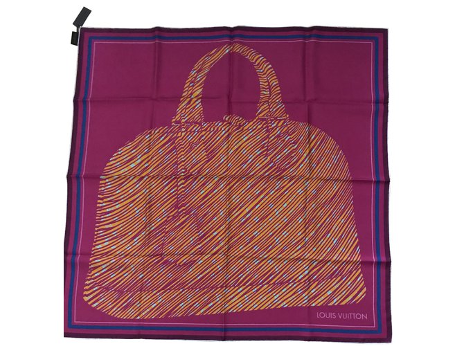 Louis Vuitton Square silk Fuschia  ref.87566