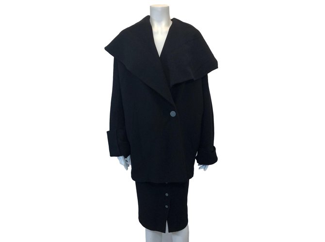 Autre Marque Christa Fiedler skirt suit Black Wool  ref.87695