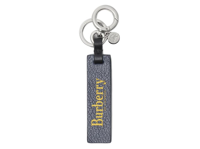 Burberry Porte-clés en cuir avec logo Vert  ref.87699
