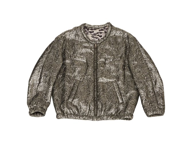 Isabel Marant Pour H&M Jackets Silvery Silk  ref.87715