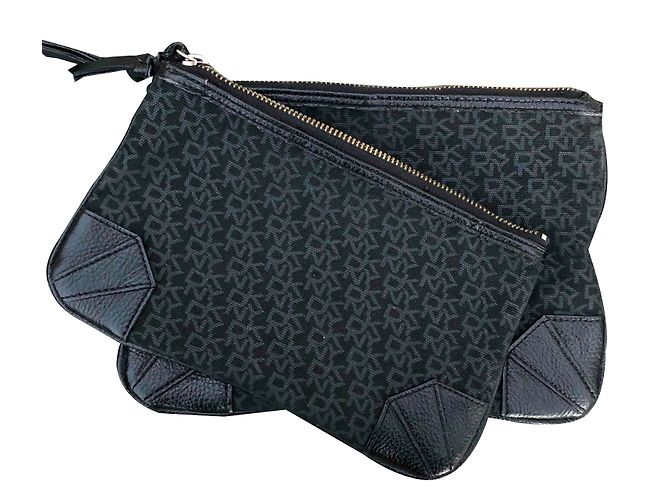 Duo de bolsos de mano Dkny en tela azul oscuro