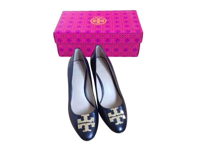 Tory Burch Escarpins raleigh Cuir Noir  ref.87780