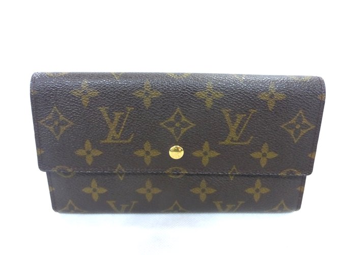 Louis Vuitton Tresor intl monogram wallet Brown Leather  ref.87786