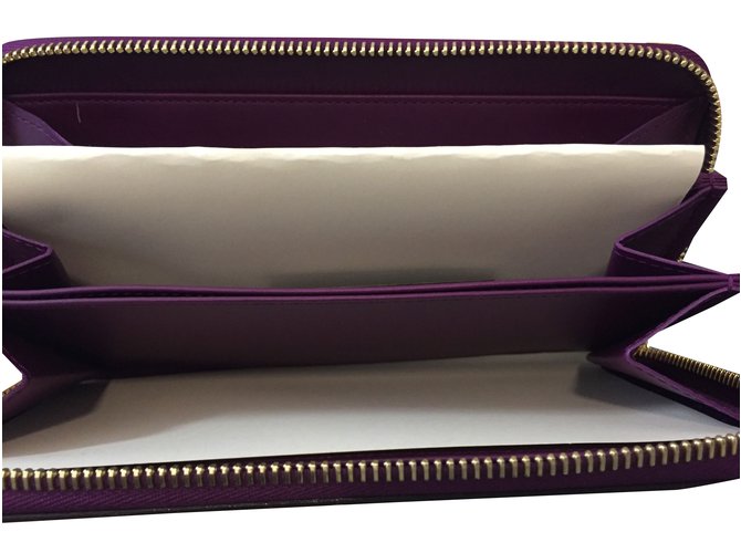 Louis Vuitton Zippy Purple Leather  ref.87812