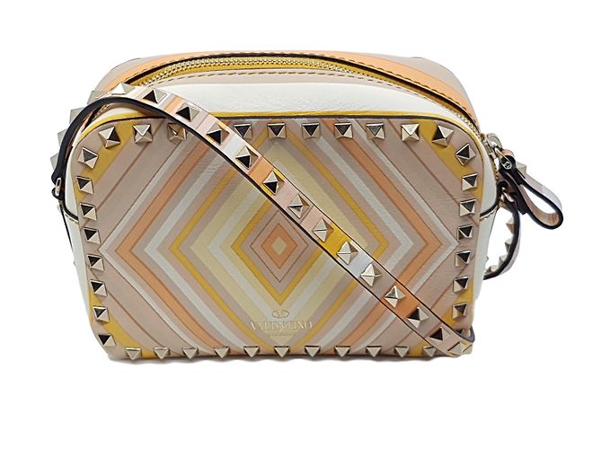 Bolsa de ombro Rockstud Valentino em couro Multicor