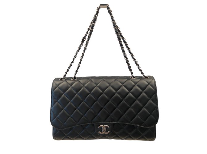 Classique Sac Chanel Timeless – Petit Shopping Noir Cuir  ref.87926