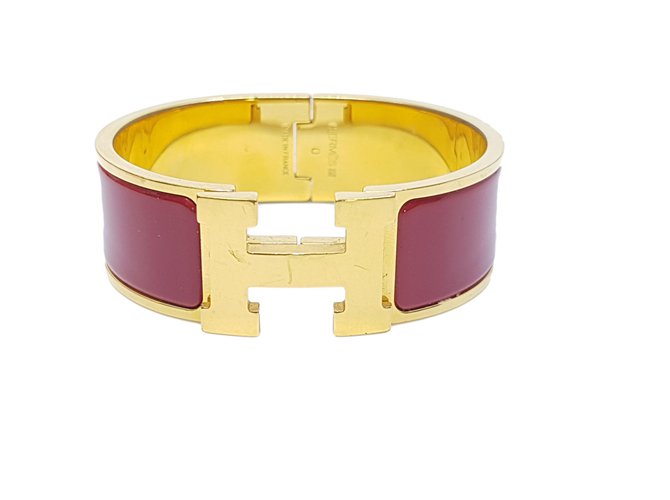 Hermès Clic H Armband Rot Golden  ref.87932