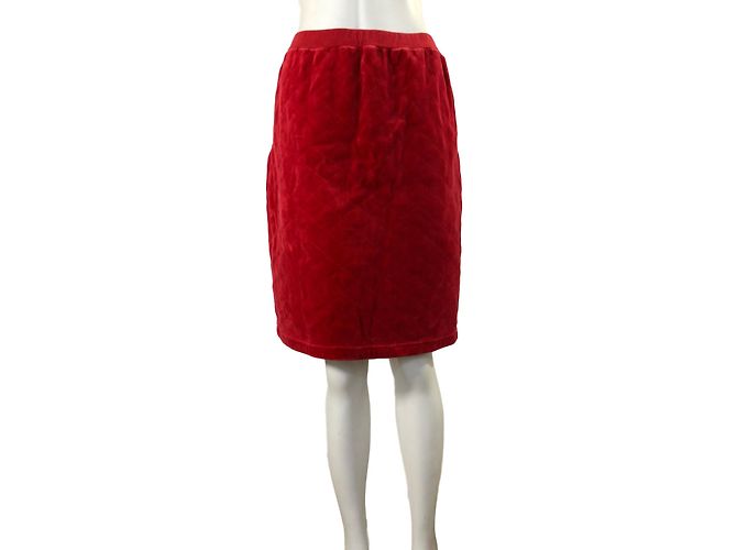 Saia Sonia Rykiel Rosa de Algodão Veludo Acolchoado