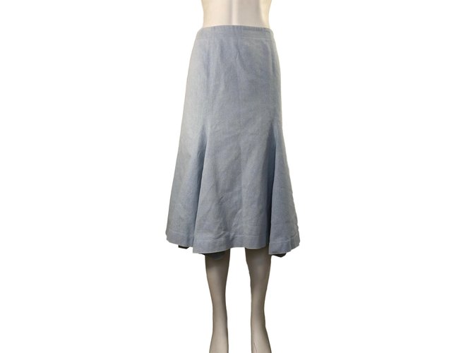 Angelo Tarlazzi Light blue skirt Denim  ref.87949