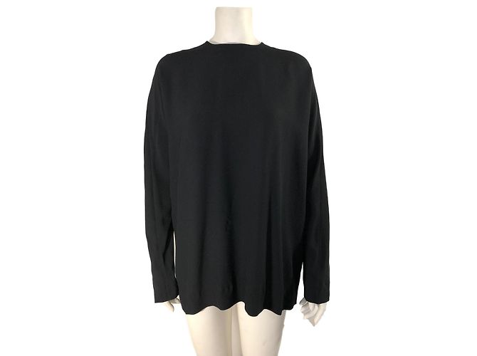 Top oversize Marni in viscosa blu scuro