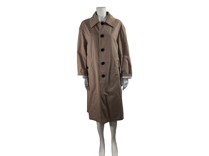 Gabardina Burberry de algodón rosa taupe Gris pardo