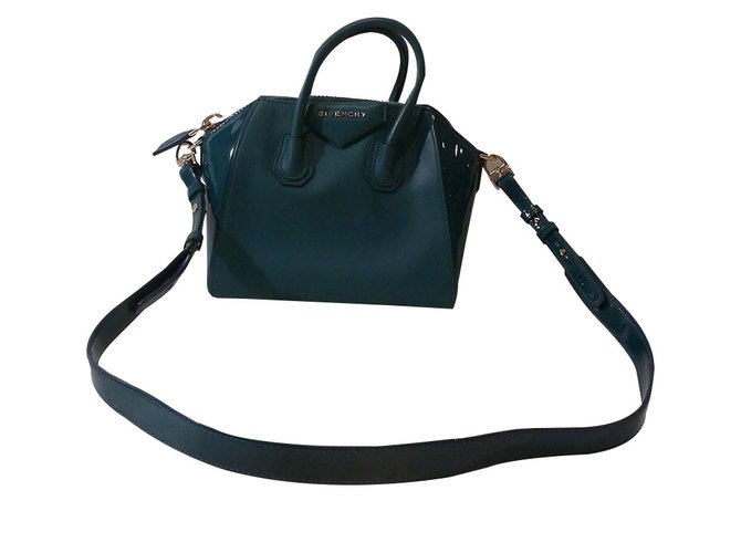 Givenchy Mini Antigona Satchel Bag Blue Leather  ref.87993