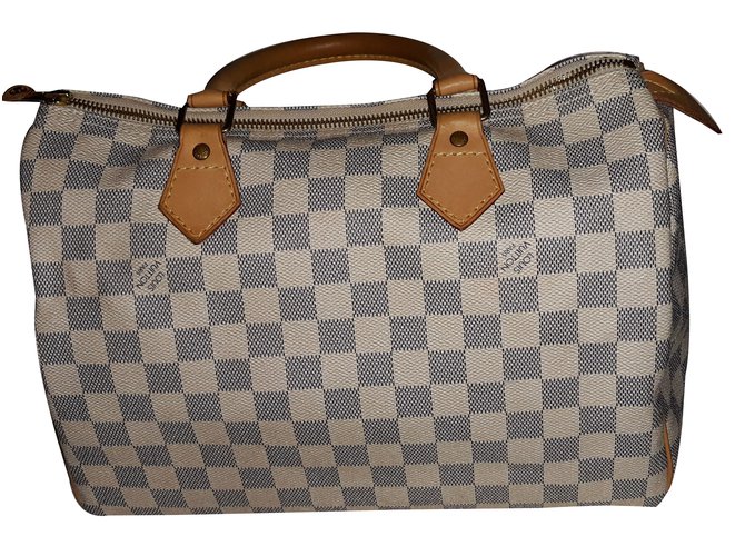 Speedy Louis Vuitton Schnelle Tasche 25 Leinwand  ref.88014