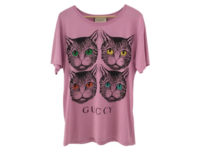 Gucci Girls Ivory Cotton Cats T-Shirt