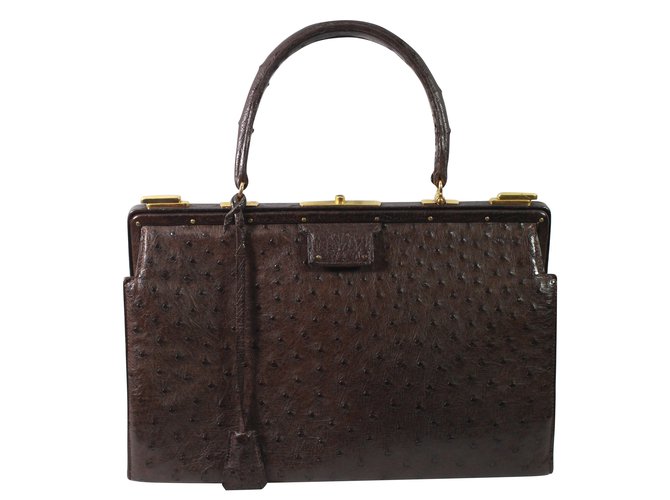 Hermès Doctor Bag Brown Exotic leather  ref.88048