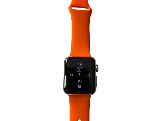 Hermès Apple Watch 3 Prata Aço  ref.88090
