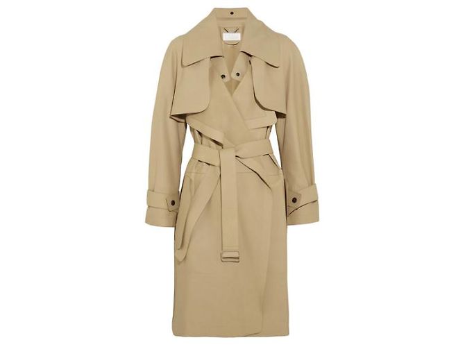 Chloé Trench de couro bege