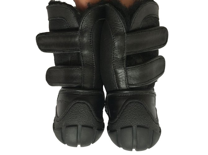 Pom d'Api Boots Black Leather  ref.88151