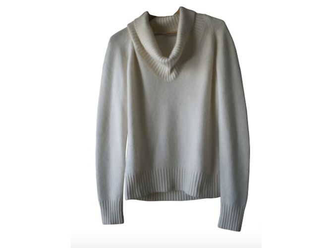 Pull Céline en Cachemire Blanc Ecru Blanc cassé