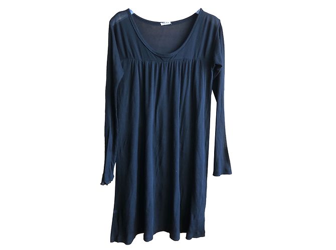Vestido Miu Miu de mezcla de algodón negro