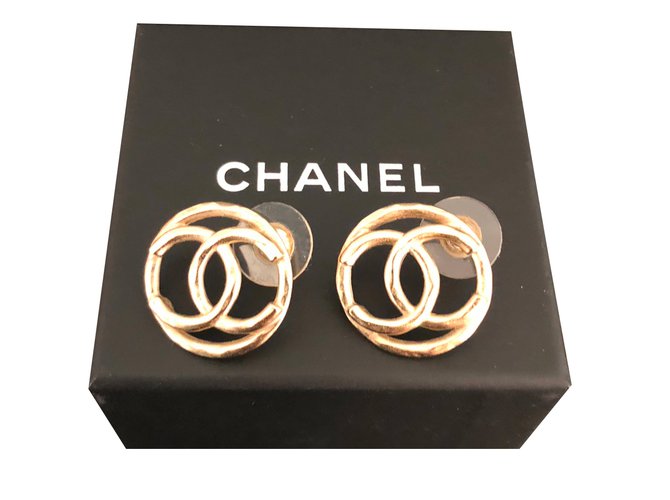 Chanel Earrings Golden Metal  ref.88191