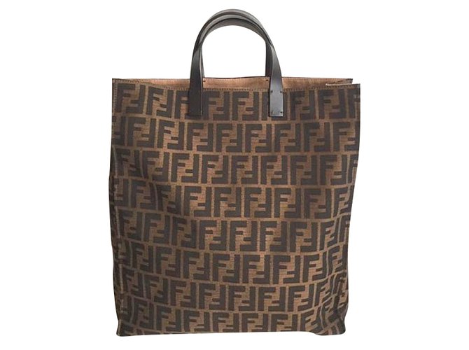 Fendi Handbags Brown Cotton  ref.88245