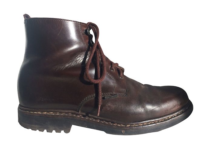 Botas Paraboot Arthe Marche II em couro marrom escuro Castanho escuro