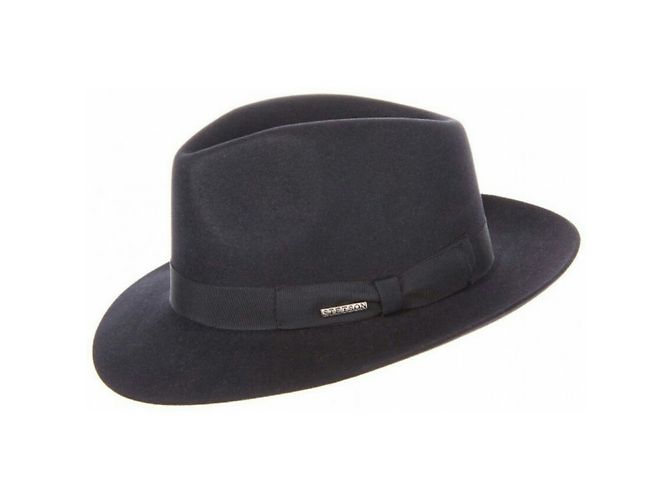 Autre Marque Stetson Penn Fedora Hat Grey Felt