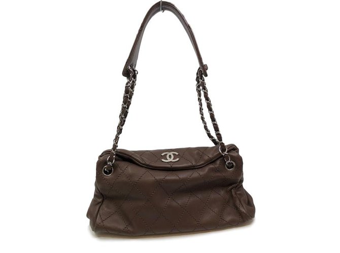 Chanel Handbag Brown Leather  ref.124783