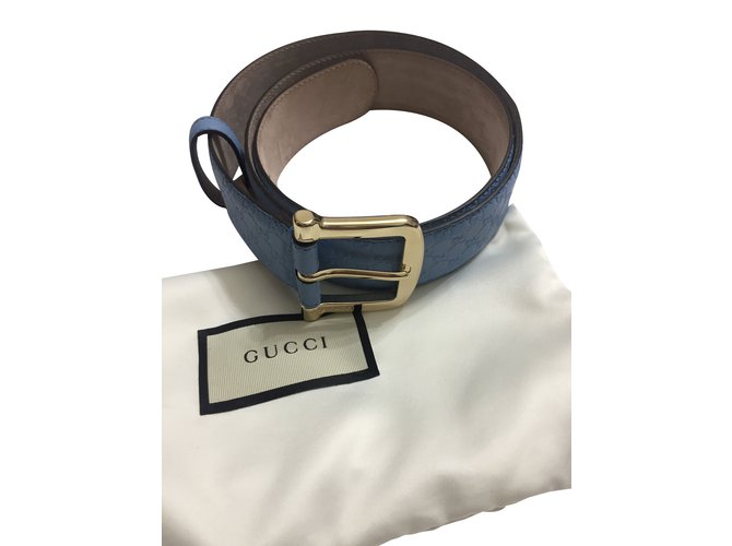gucci blue monogram belt