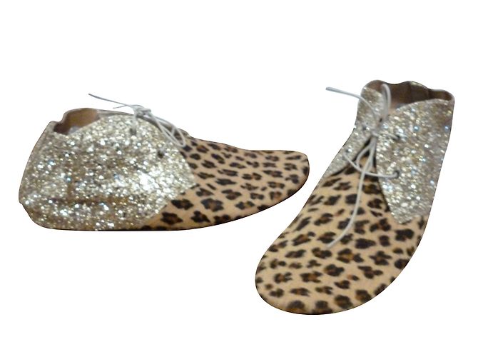 Anniel Lace ups Estampa de leopardo