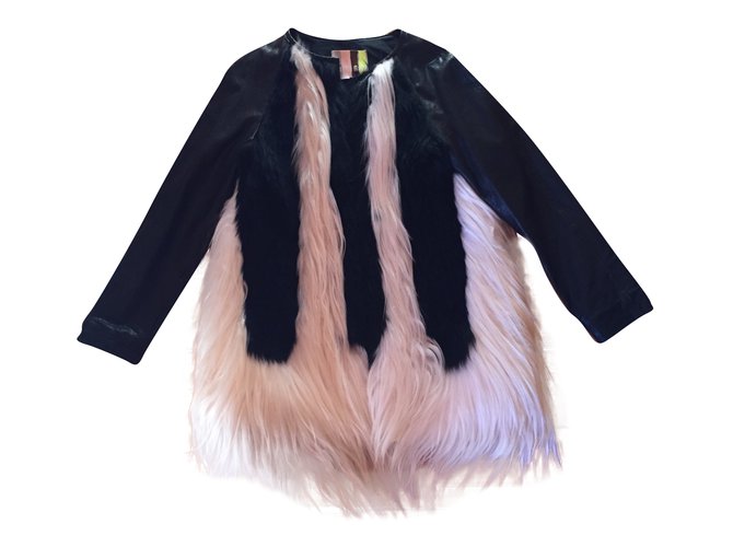 Msgm Coats, Outerwear Black Fur  ref.88421