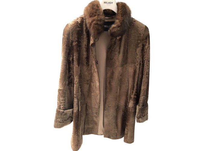 Milady Coats, Outerwear Chestnut Dark brown Breitschwanz  ref.88449