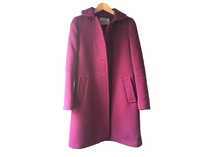 Prada coat Purple Wool  ref.88460